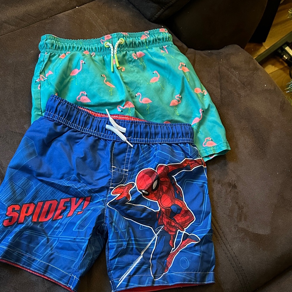 Marvel Blue and Red Spidey Kids & Cat & Jack  Swim Trunks